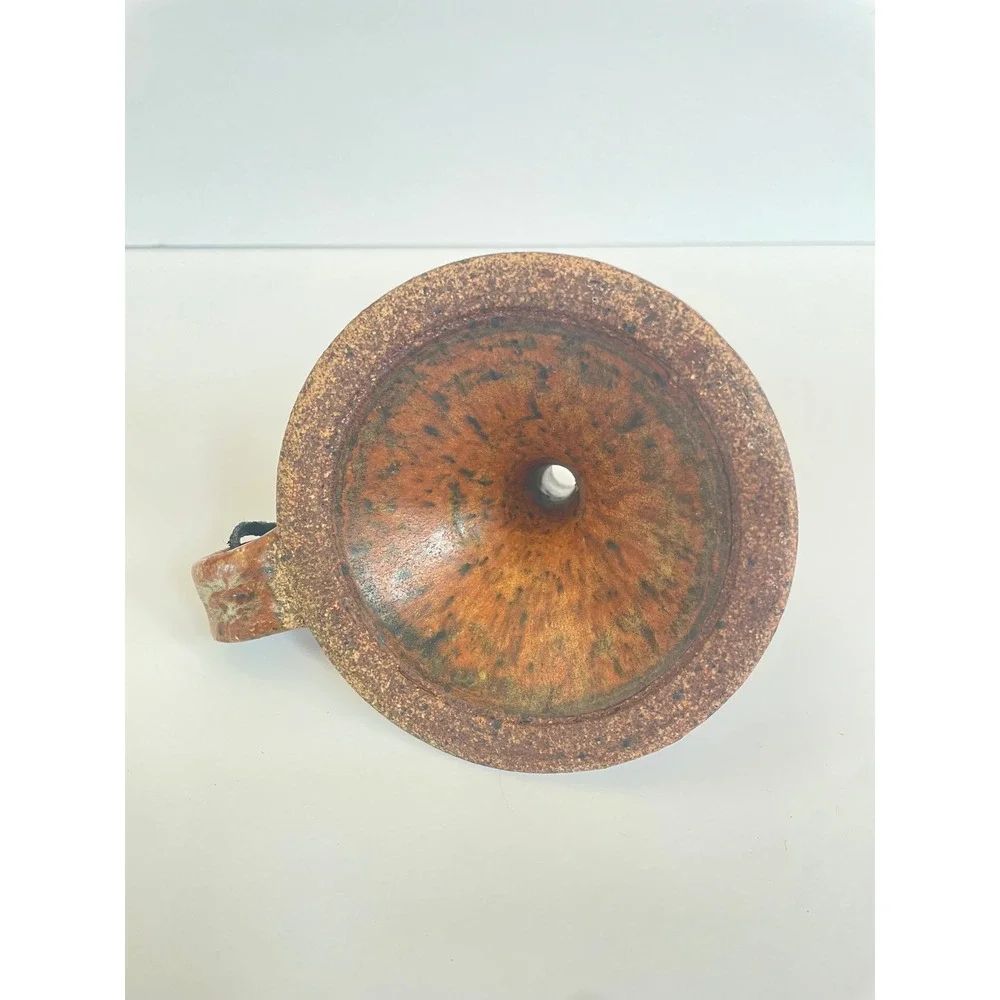 Wally Schwab Studio Pottery Funnel Vintage PNW Ceramic Speckled Stoneware